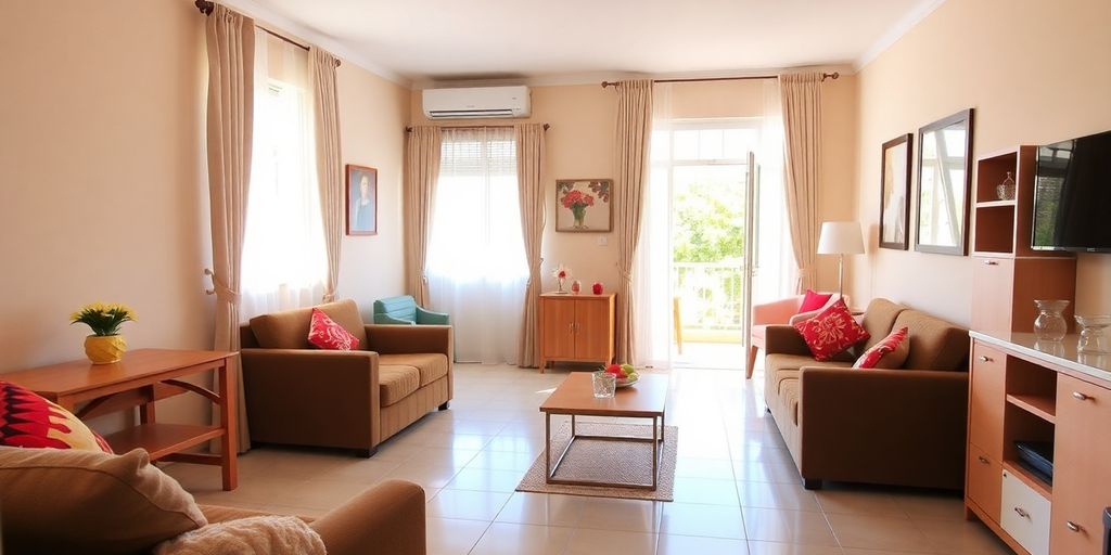 Apartamento turístico limpio y organizado con buena iluminación.