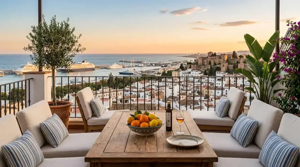 Terraza piso en Málaga